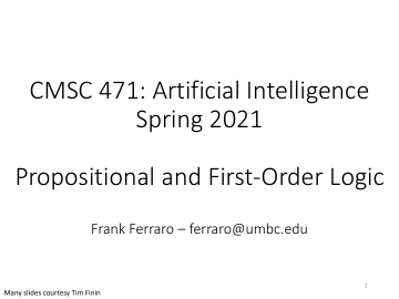 CMSC 471：人工智能 2021 年春季命题...